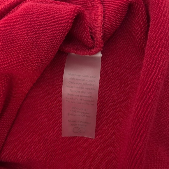 CALIA by Carrie Underwood Women's French Terry Mock Neck Pullover Red Small - Picture 5 of 7